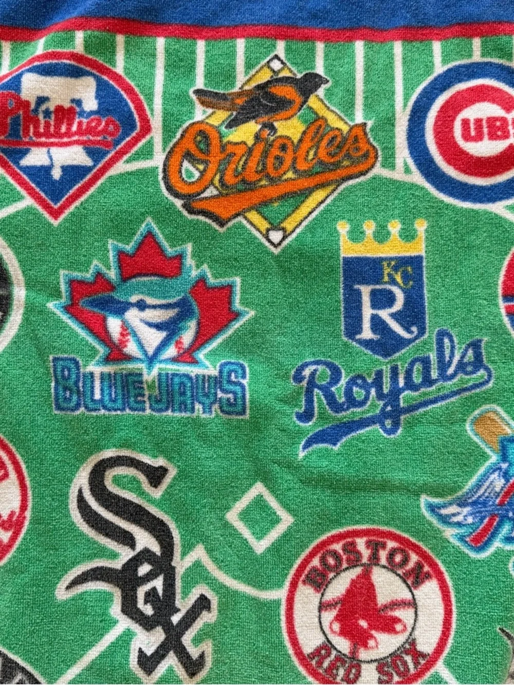 Vintage MLB Baseball Team Logos Beach Towel 27x54